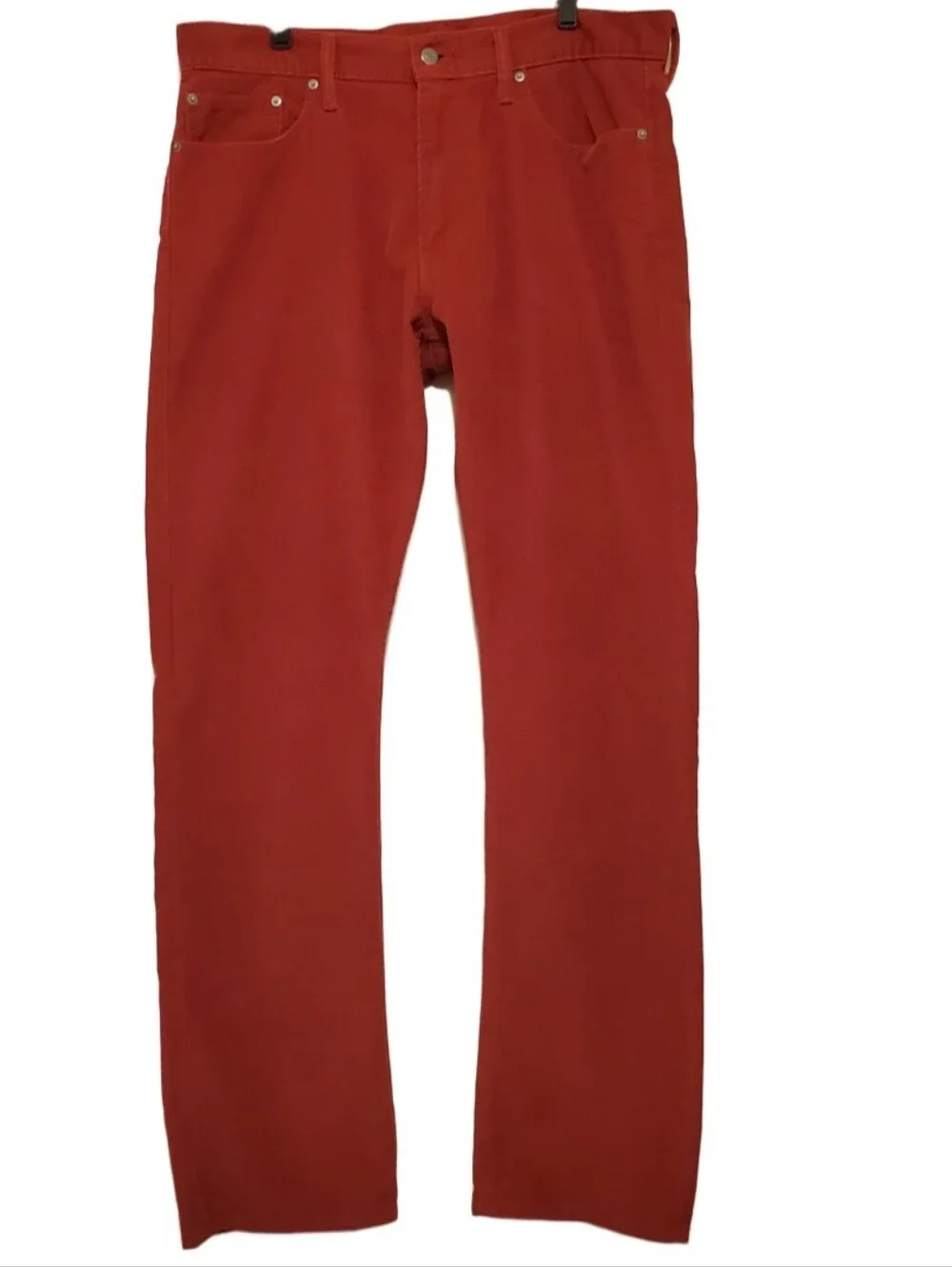 Levi's 514 Men's Red Corduroy Straight-Leg Pants Size 36x34
